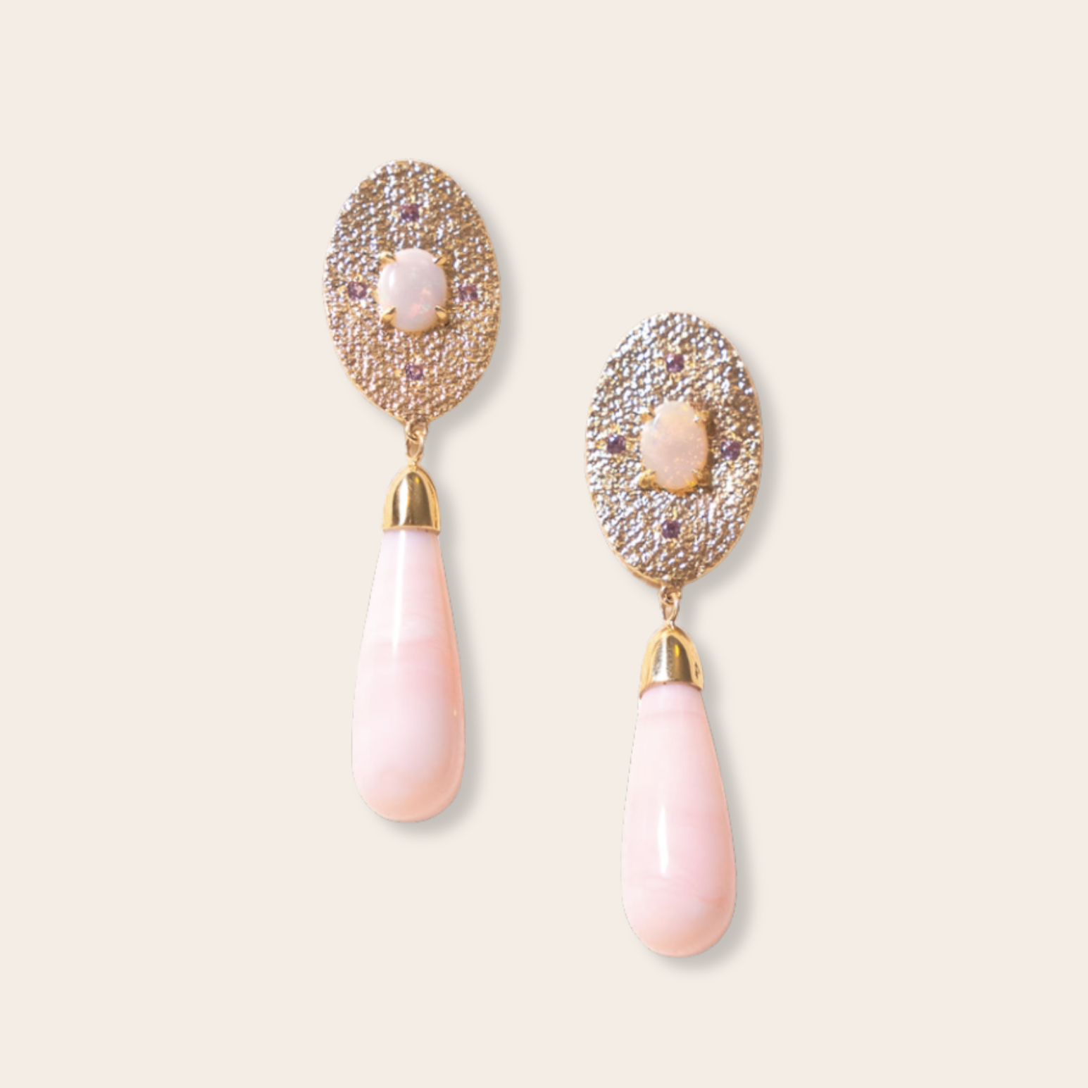 light purple sapphires and opal