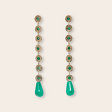 14K YG Drops w Emeralds