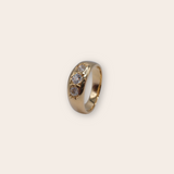 18K Yellow Gold Ring with 3 Starset Diamonds