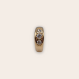 18K Yellow Gold Ring with 3 Starset Diamonds