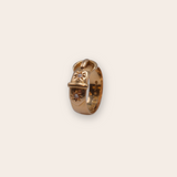 18K Yellow Gold Starset Buckle Ring
