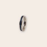 14K Yellow Gold Eternity Band with Channel Set Blue Sapphire