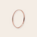 14K Rose Gold Thin Canvas Stacking Bangle