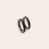 18K Yellow Gold Eternity Band with Channel Set Blue Sapphire