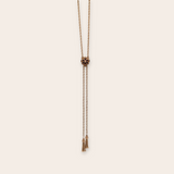 14K Garnet & Diamond Slide Rope Chain with Tassels
