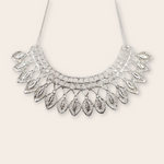 Silver Layered Collar Necklace