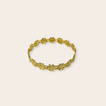 Daisy Chain bangle - gold plate
