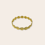Daisy Chain bangle - gold plate