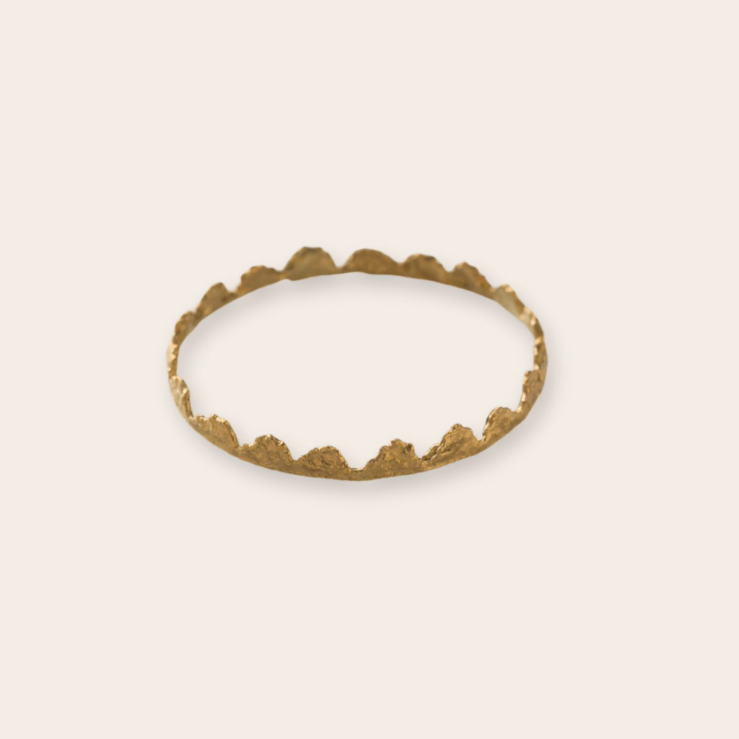 bronze ruffle bangle