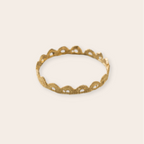 bronze scalloped bangle