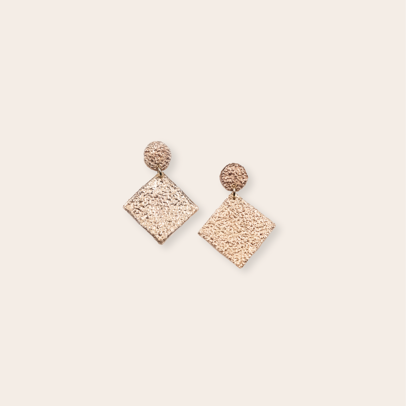 14k Rose Gold Dangle Stud Earrings