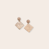 14k Rose Gold Dangle Stud Earrings