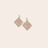 14k Rose Gold Square Dangle Earring