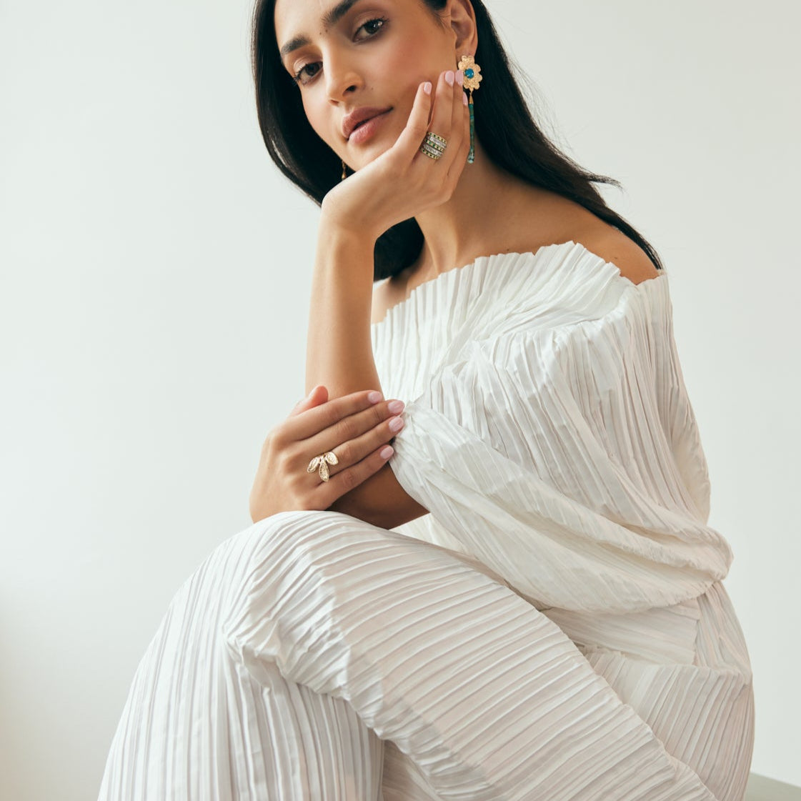 14K YG leaf wrap ring