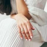 14K Yellow Gold Natural Diamond Eternity Band