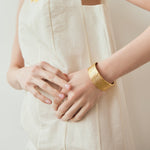 gold plate canvas bangle -med