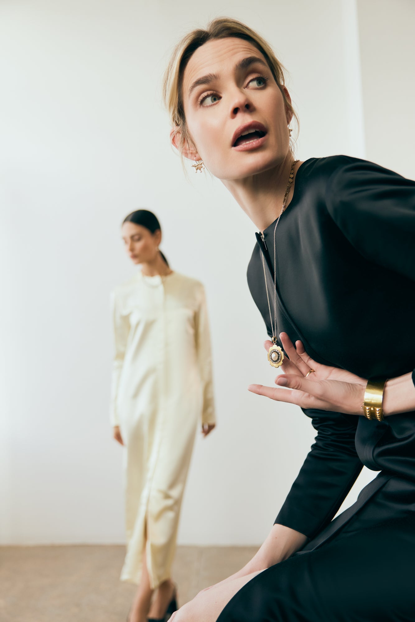 14K Yellow Gold with Pearls