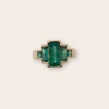 14K Yellow Gold Emerald Statement Ring