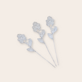 Silver Flower Cocktail Pick