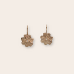 14K Yellow Gold Flower on French Wire
