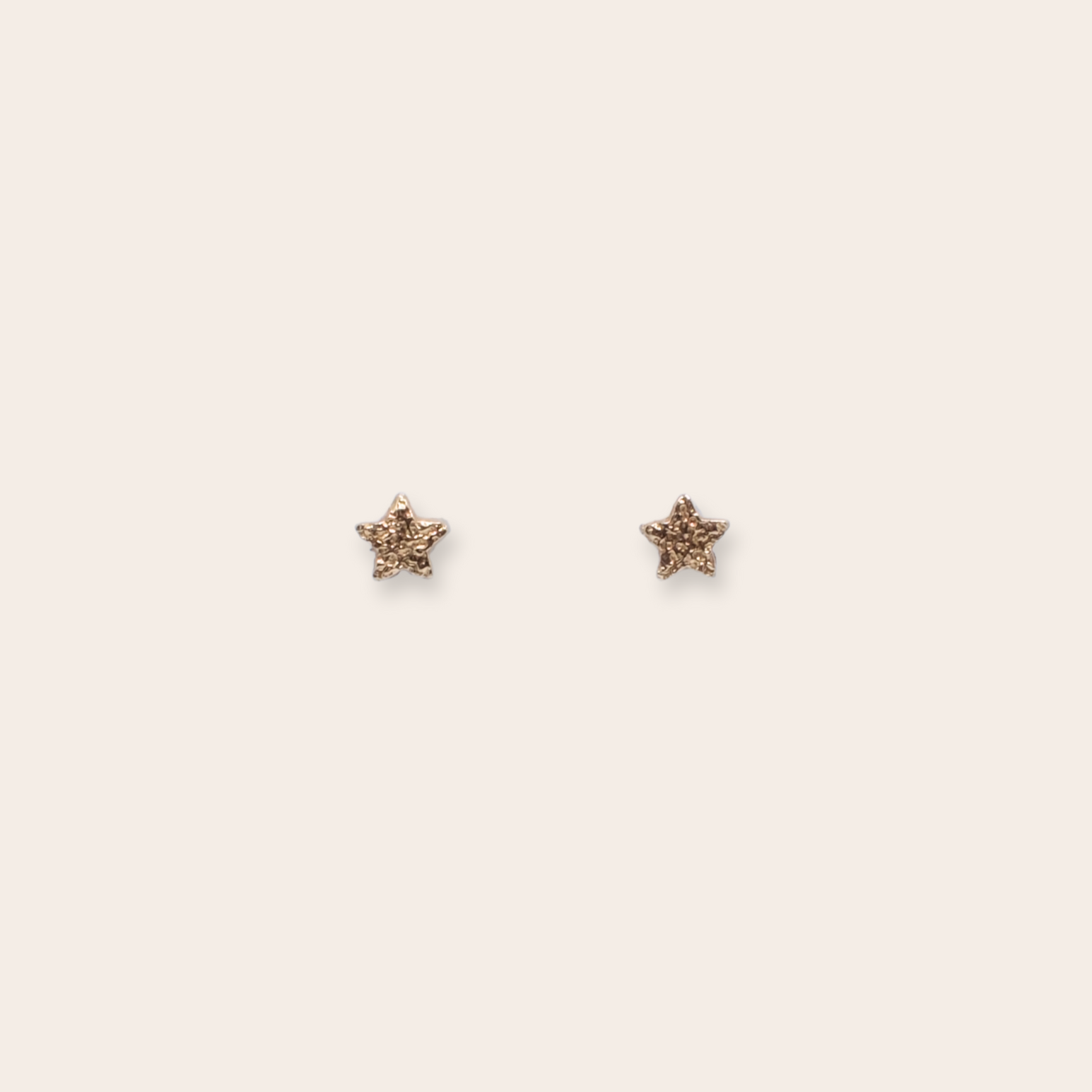 14k yg star studs