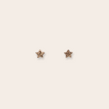 14k yg star studs