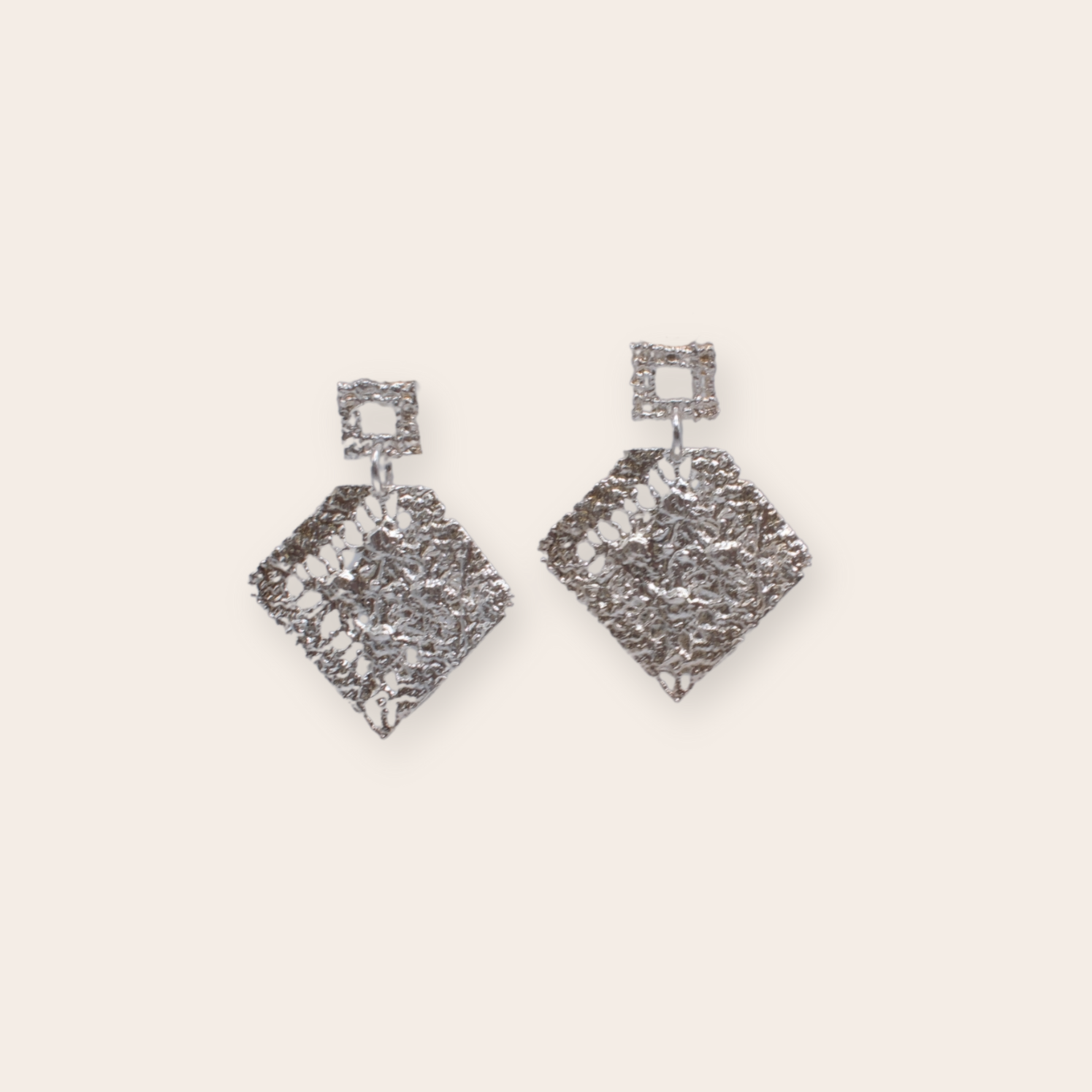 Silver Angular Drop Earring
