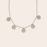 14K YELLOW GOLD LARGE DISC NECKLACE