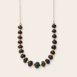 18k YELLOW GOLD BEADS WITH GREEN HERITAGE OPAL