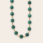 Malachite with 18k Yellow Beads