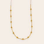 18k Yellow Gold Beaded Necklace