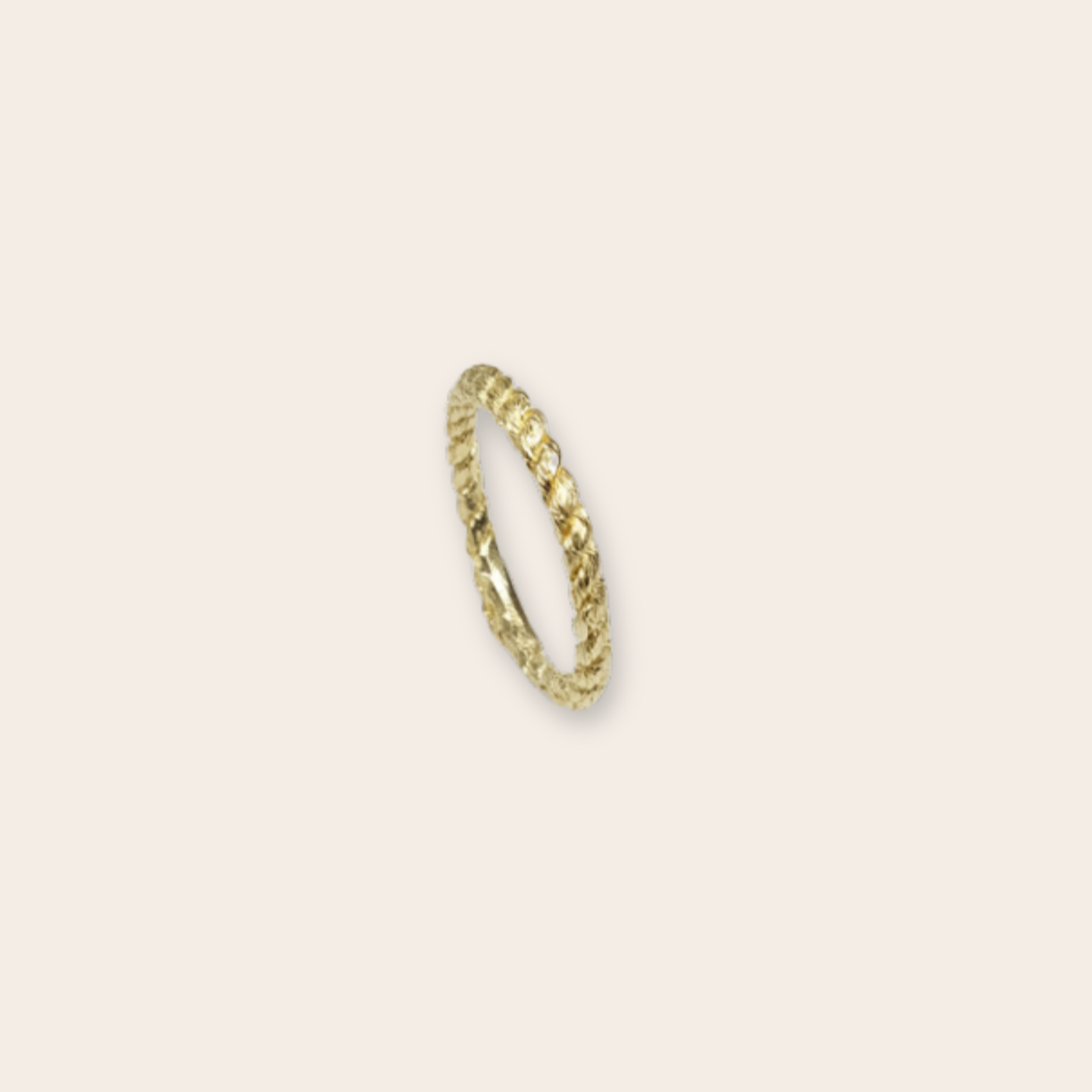 18k Yellow Gold Rope Stacking Band