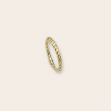 18k Yellow Gold Rope Stacking Band