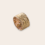 14K Rose Gold Burlap Cigar Band