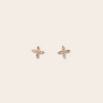 14k rose gold X stud