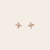 14k rose gold X stud