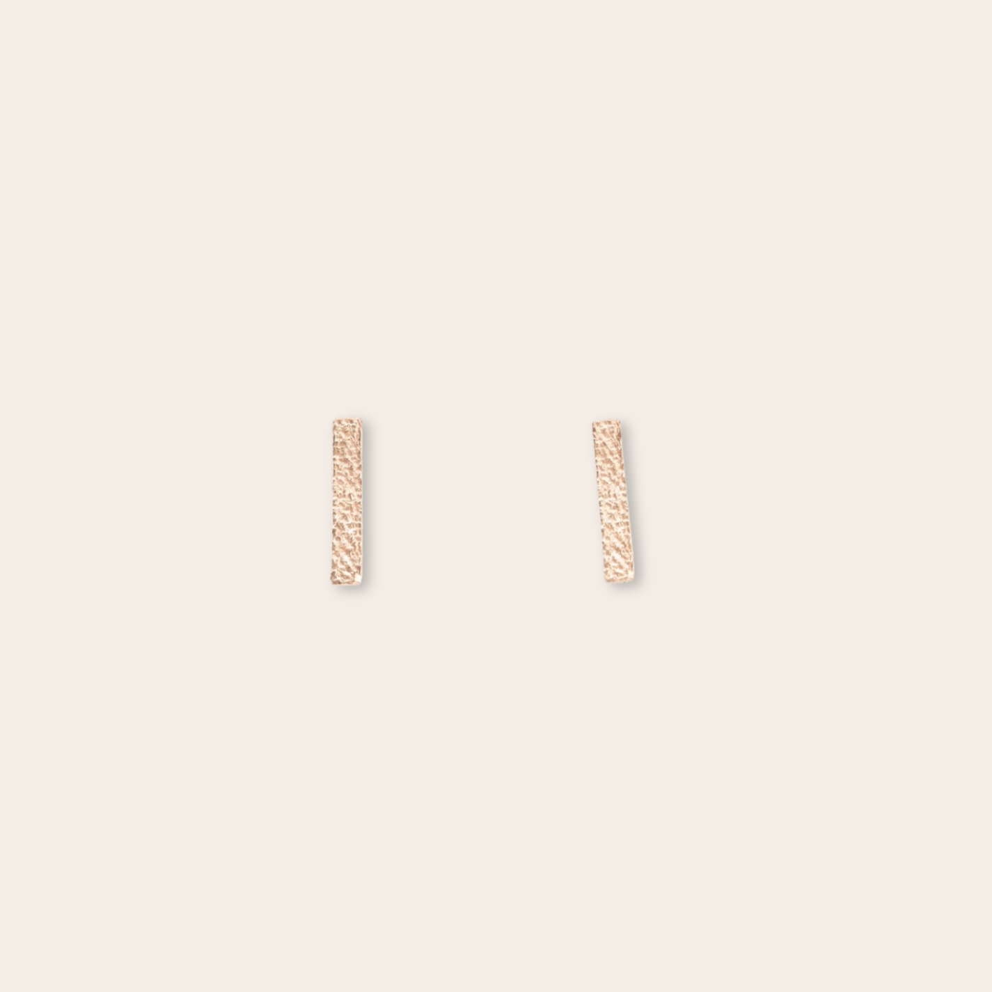 14k rose gold bar earrings