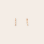 14k rose gold bar earrings