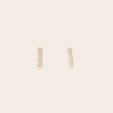 14k rose gold bar earrings