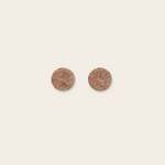 14K rose gold disk stud
