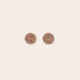 14K rose gold disk stud