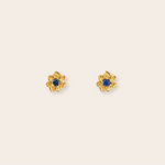 14k YG stud with sapphires