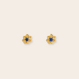 14k YG stud with sapphires