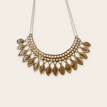 bronze layered collar necklace