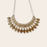 bronze layered collar necklace