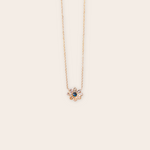 14K YELLOW GOLD SAPPHIRE DAISY