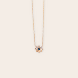 14K YELLOW GOLD SAPPHIRE DAISY