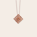 14K Rose Gold Square Necklace