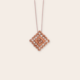 14K Rose Gold Square Necklace