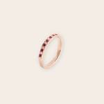 14K Yellow Gold with Ruby Stacker